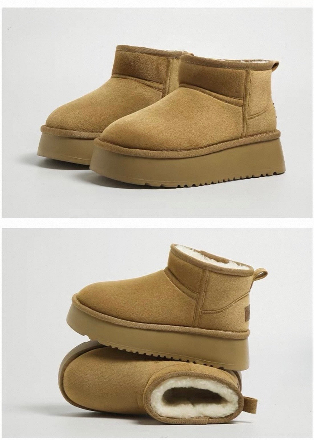 Velora Platform Mouton Boots