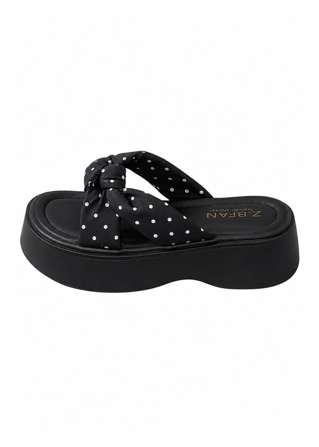 PolkaDot Ribbon Platform Sandals