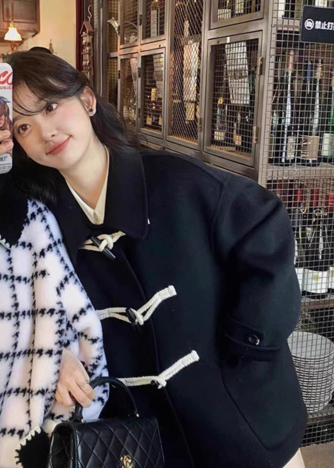 Noir Rope Duffle Coat