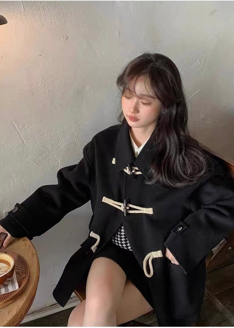 Noir Rope Duffle Coat