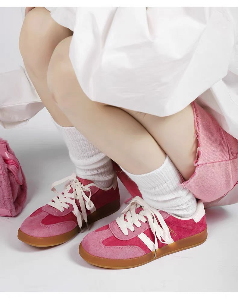 Faux Suede Low Sneakers