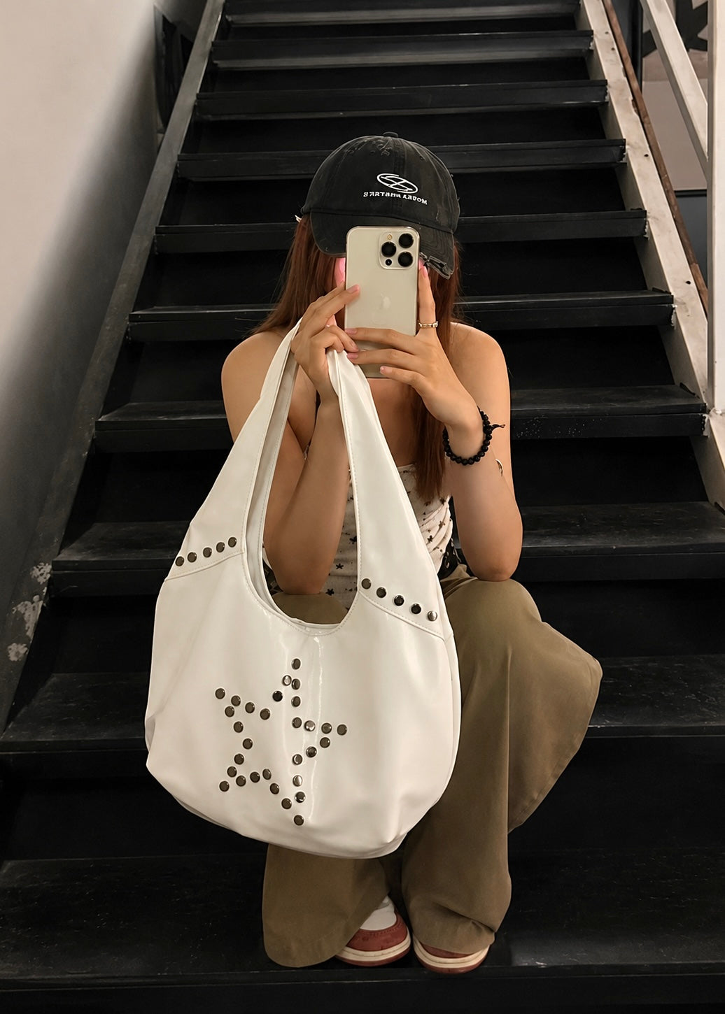 Star Stud Hobo Bag