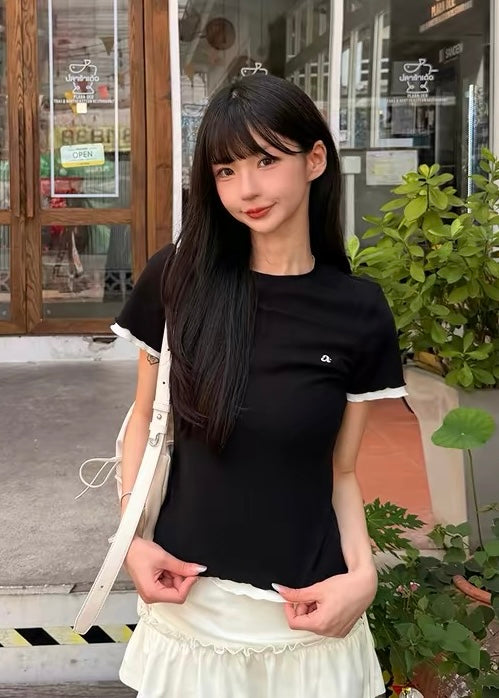 Étoile Sheer Trim T-シャツ