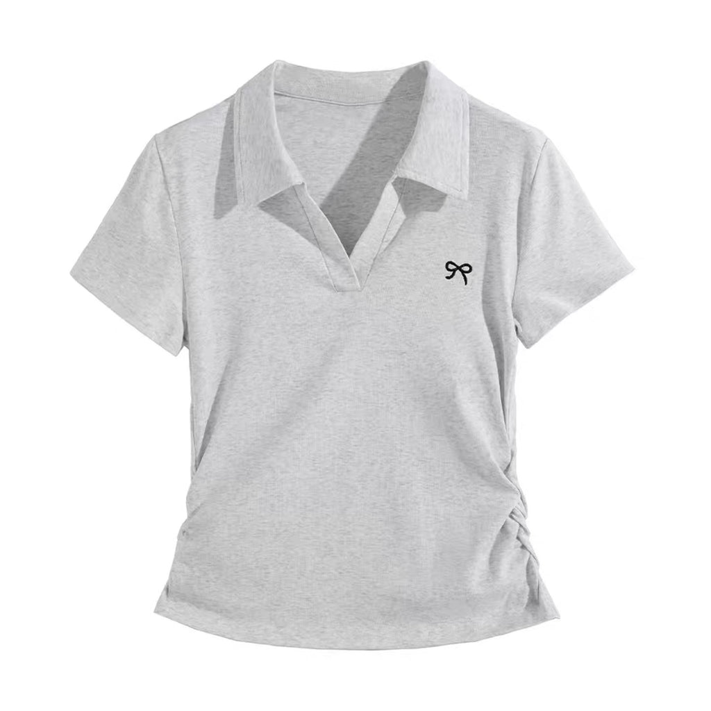 Ribbon Point Polo Top