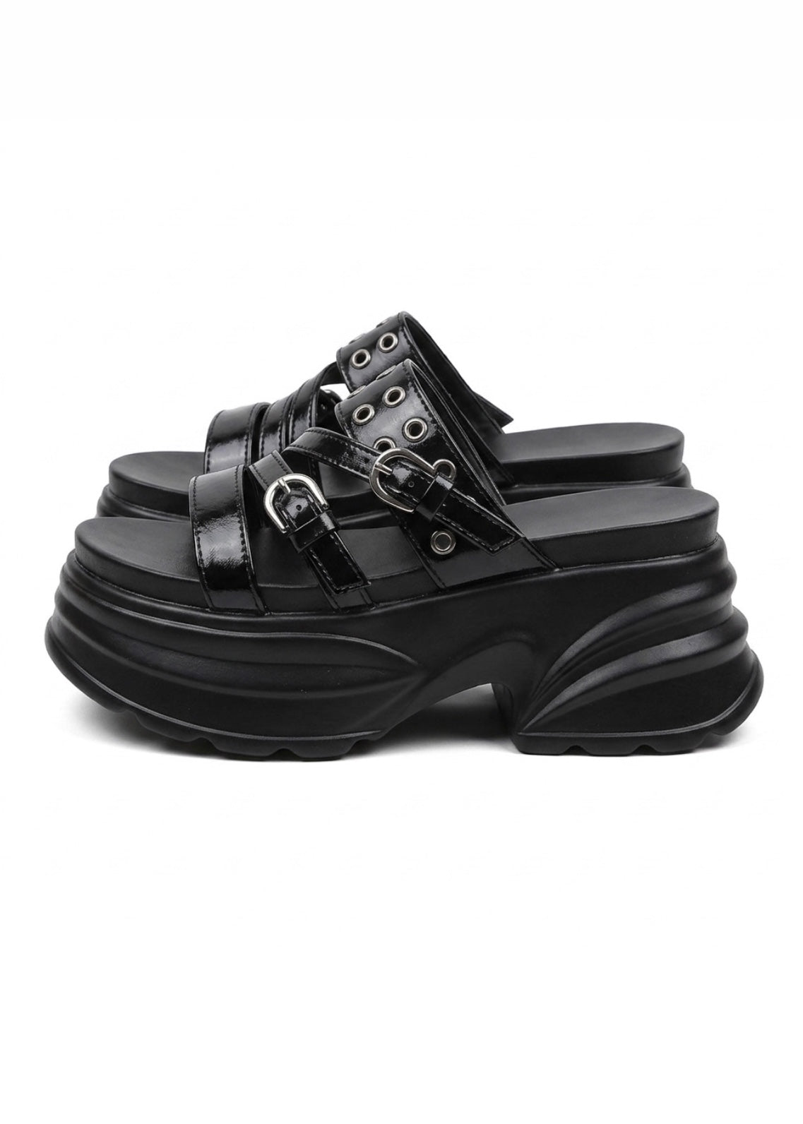 Starry Buckle Sandals +8cm