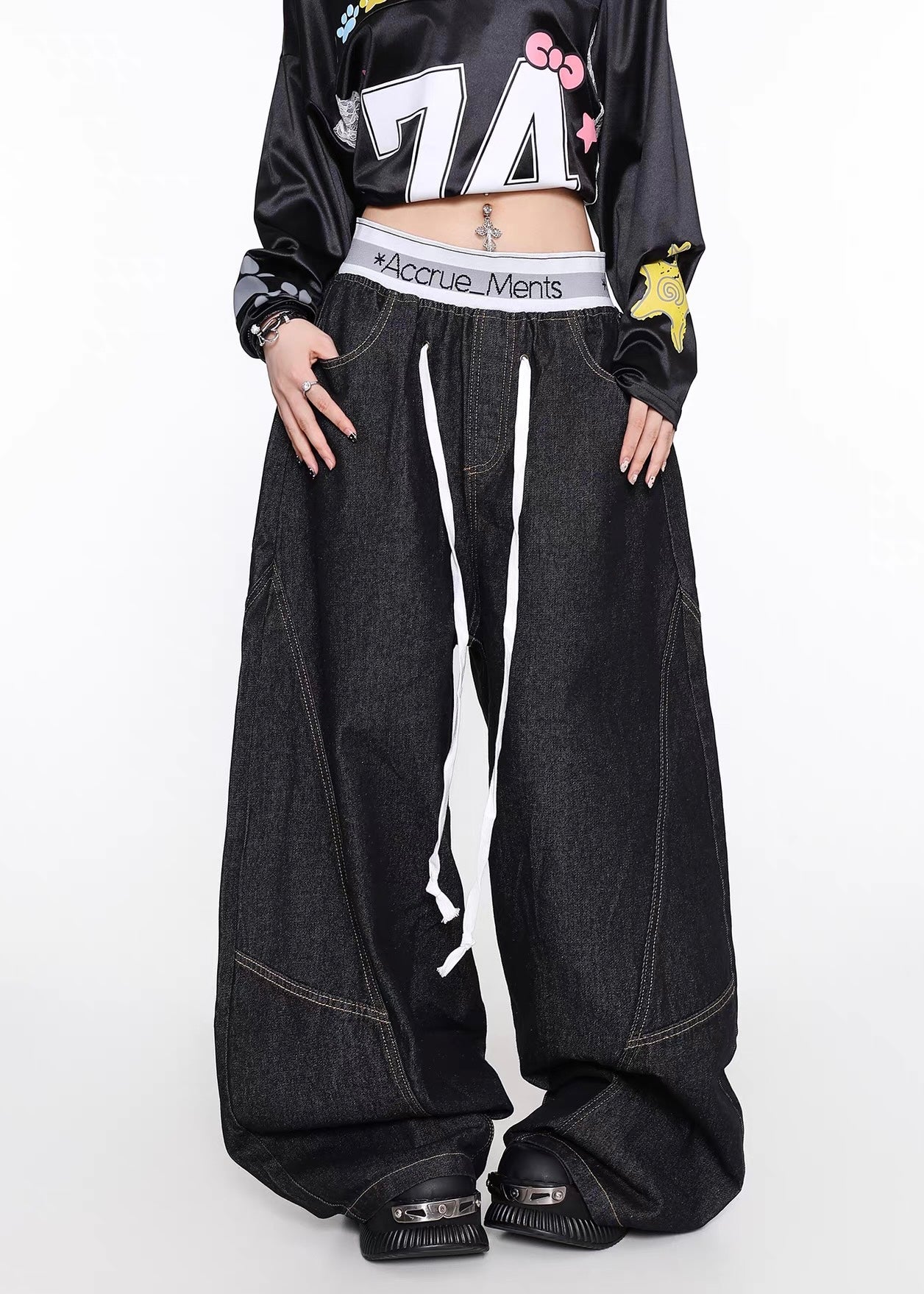 Street Bloom Wide Denim