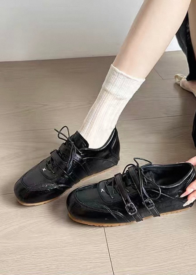 Twin Buckle Lace Sneakers