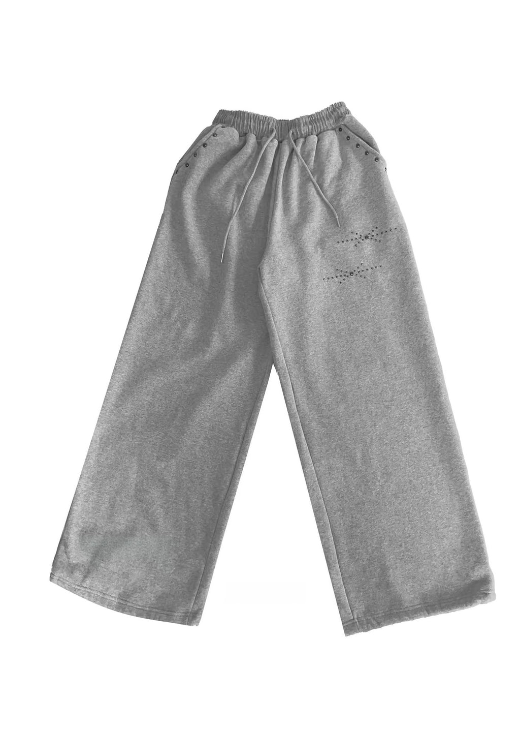 Studded Wide-Leg Sweatpants