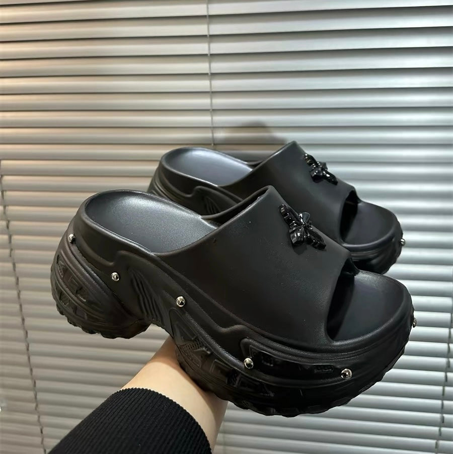 Y2K-Chrome-Butterfly Sandals +8cm
