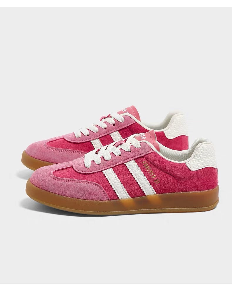 Faux Suede Low Sneakers