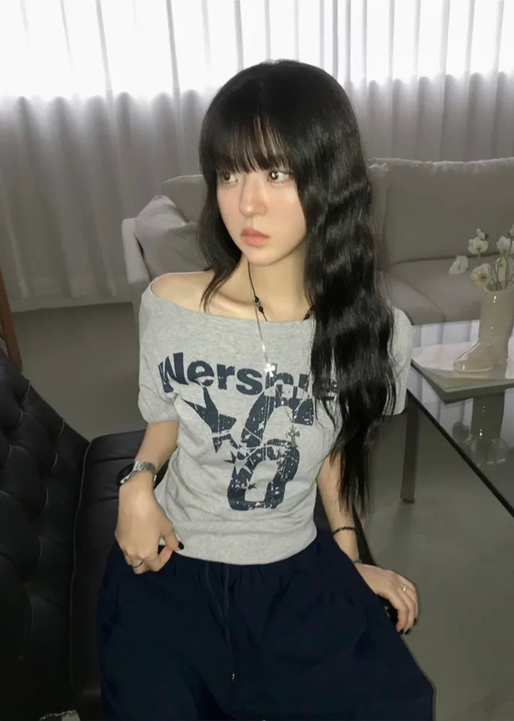Casual Graphic Oversized Tシャツ