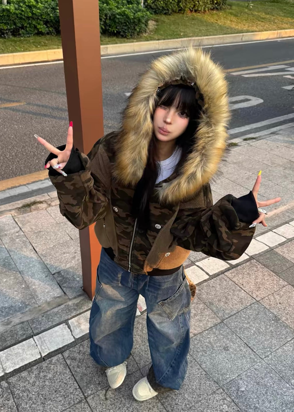 Frost Camo Fur Jacket