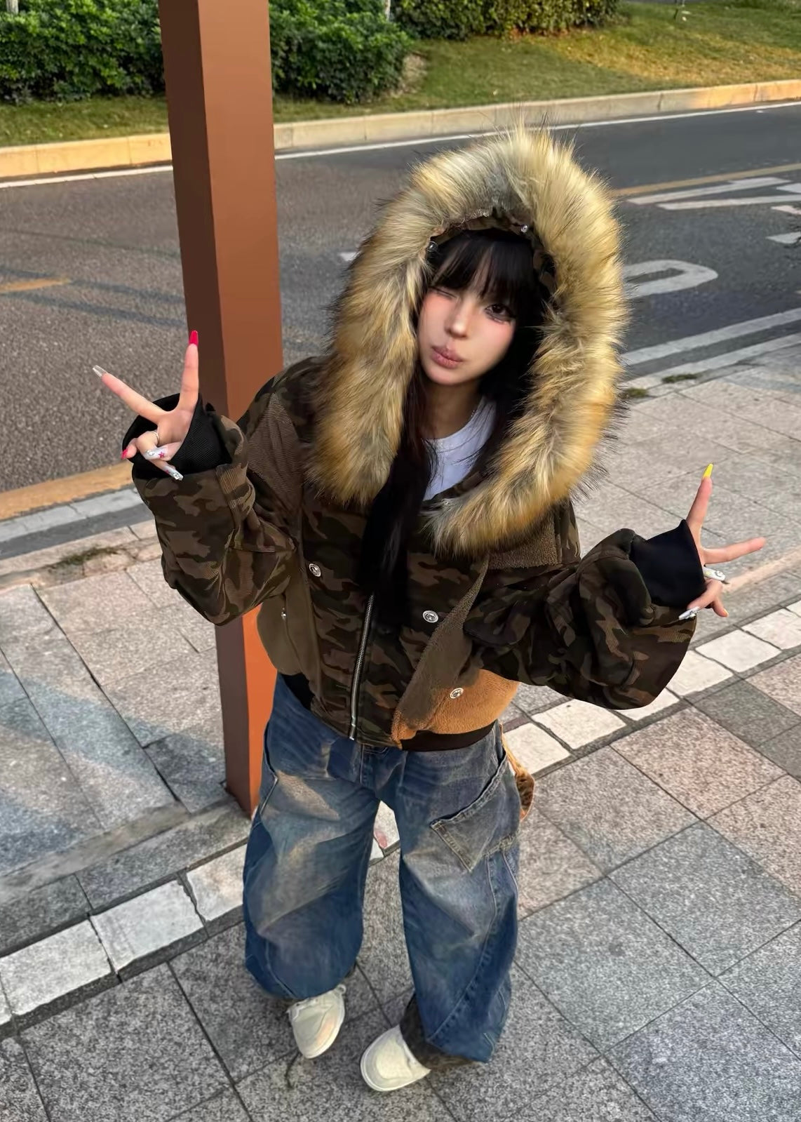 Frost Camo Fur Jacket