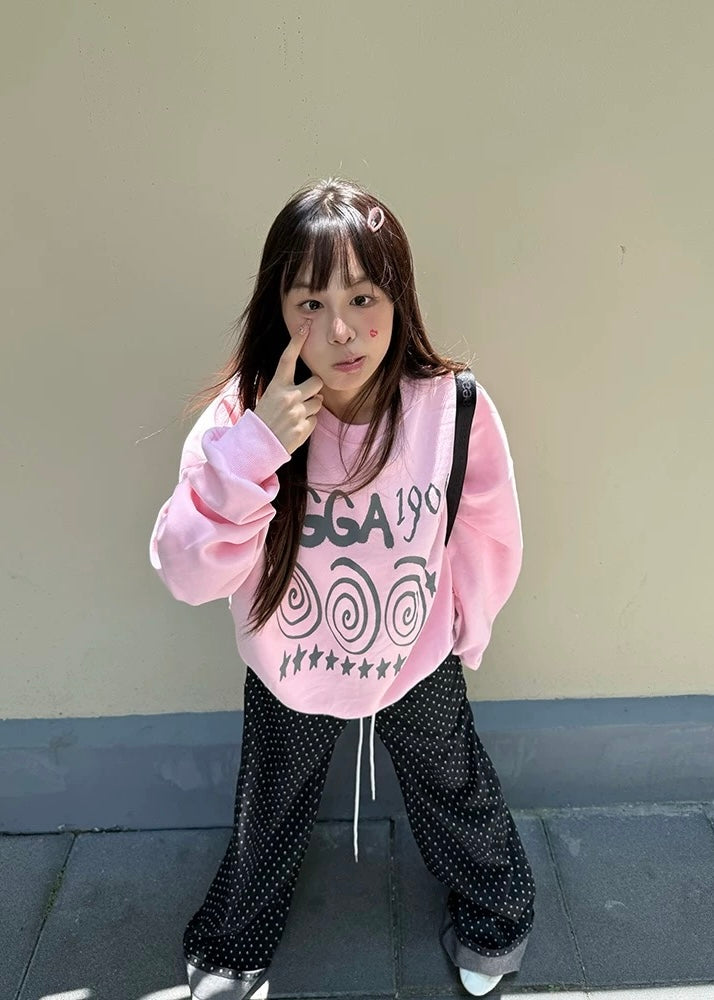 Striped Graphic Hoodie ロンT