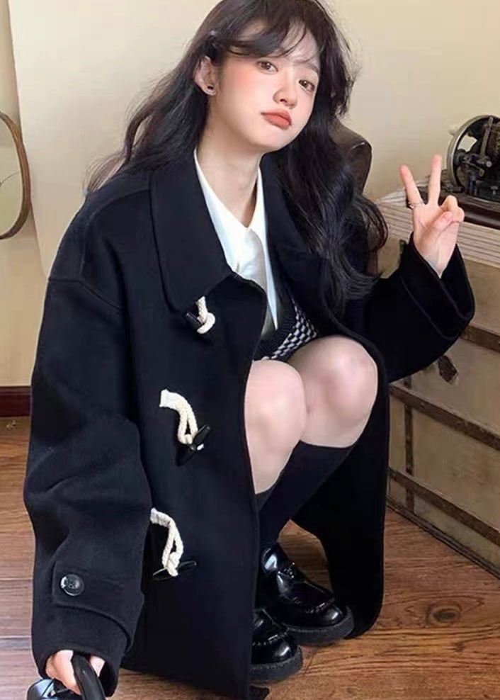 Noir Rope Duffle Coat