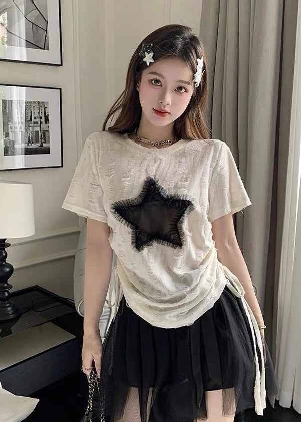 Star-Struck Ruched Tシャツ
