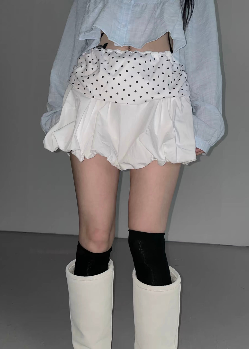 Cream Balloon Skirt