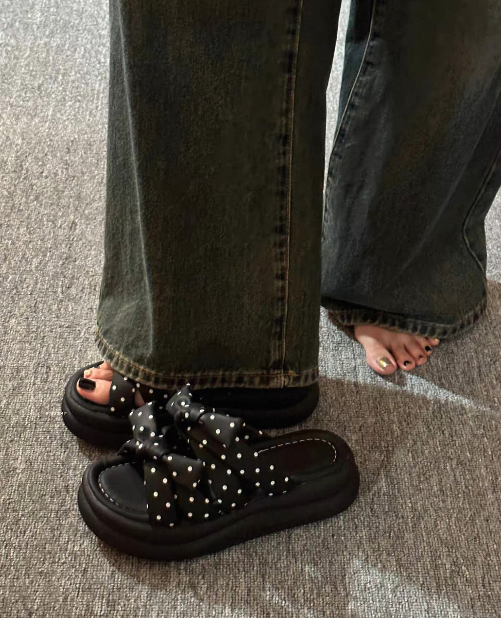 Polka Knot Sandals
