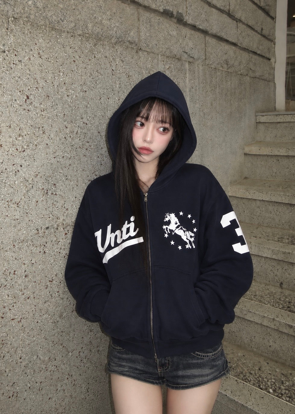 Velrisa Star Horse Zip Hoodie
