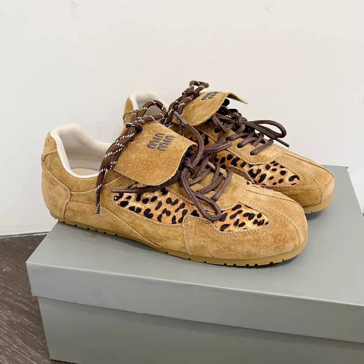 Chocolate Cowhide Sneakers