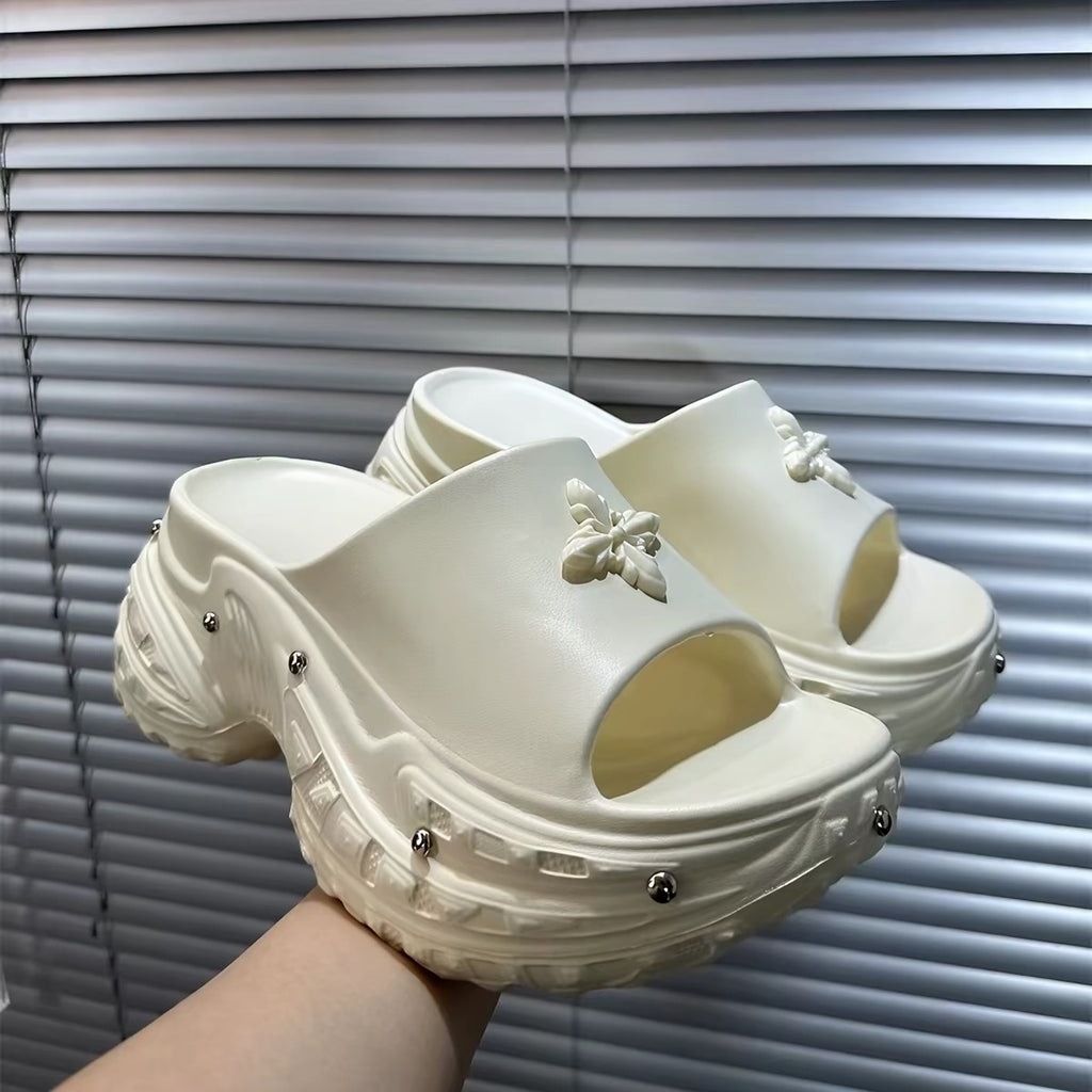 Y2K-Chrome-Butterfly Sandals +8cm