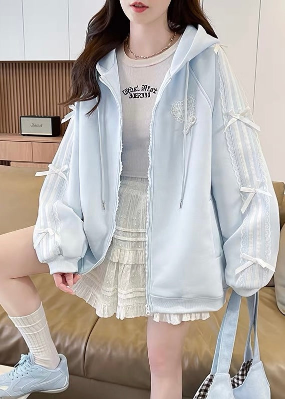 Velyne Ribbon Lace Hoodie