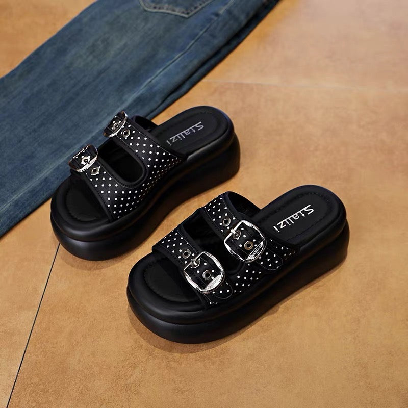 Cloudy Buckle Sandals +7cm
