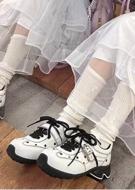 Polka Buckle Sneakers