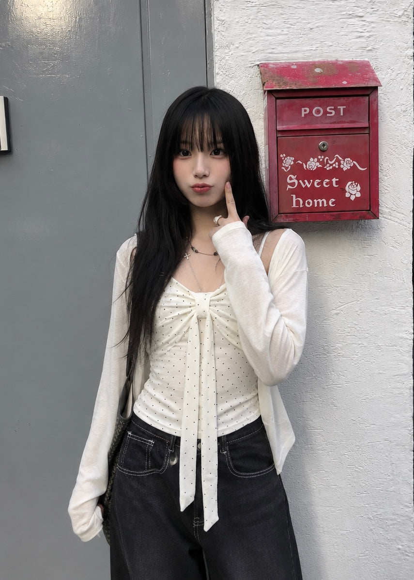 Coquette Polka Dot Top