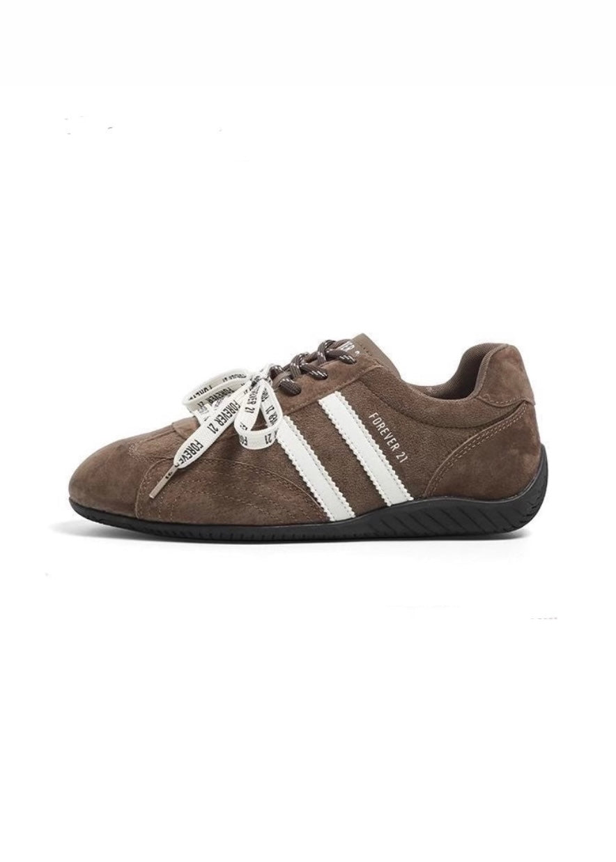 Faux Suede Low-Top Sneakers