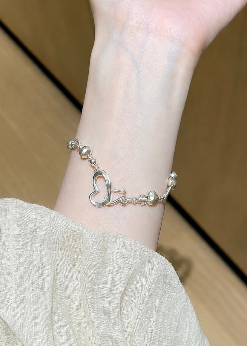 Silver Heart Charm Bracelet