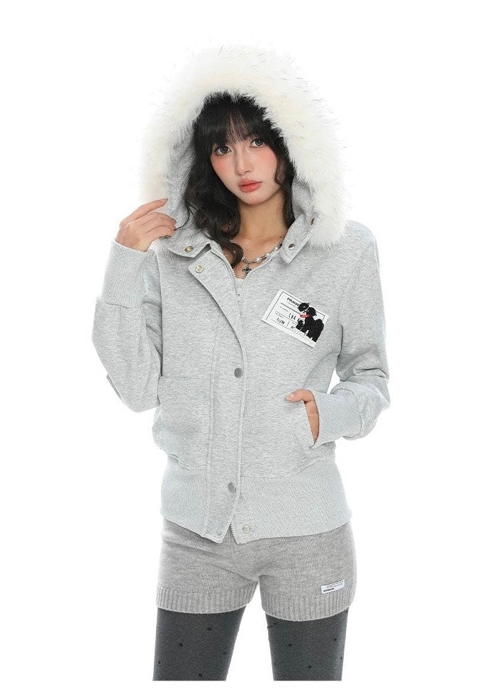 Street-Ops Fur-Trimmed Zip-up
