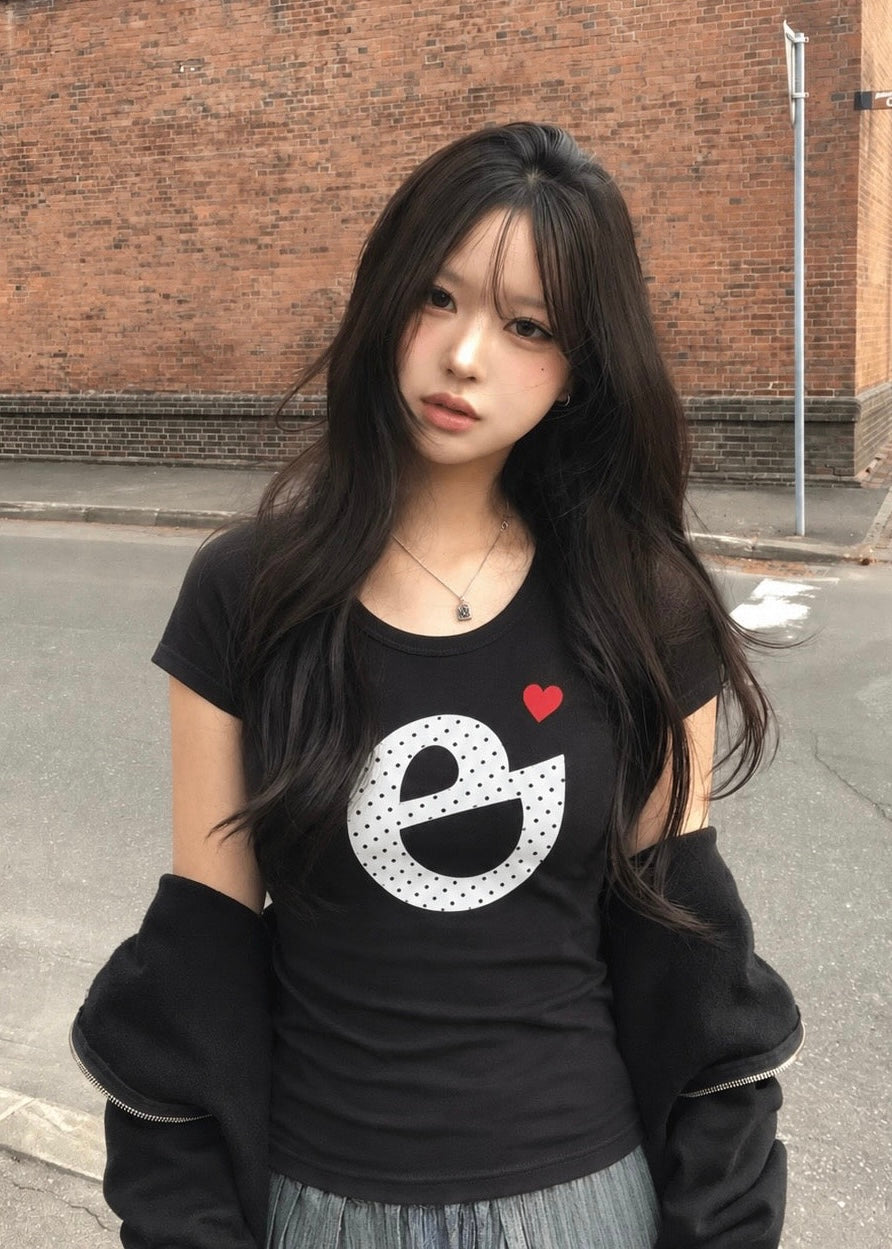 Heart Dot Logo T-シャツ