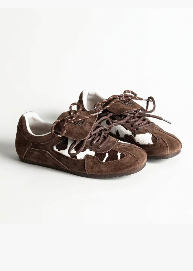 Chocolate Cowhide Sneakers