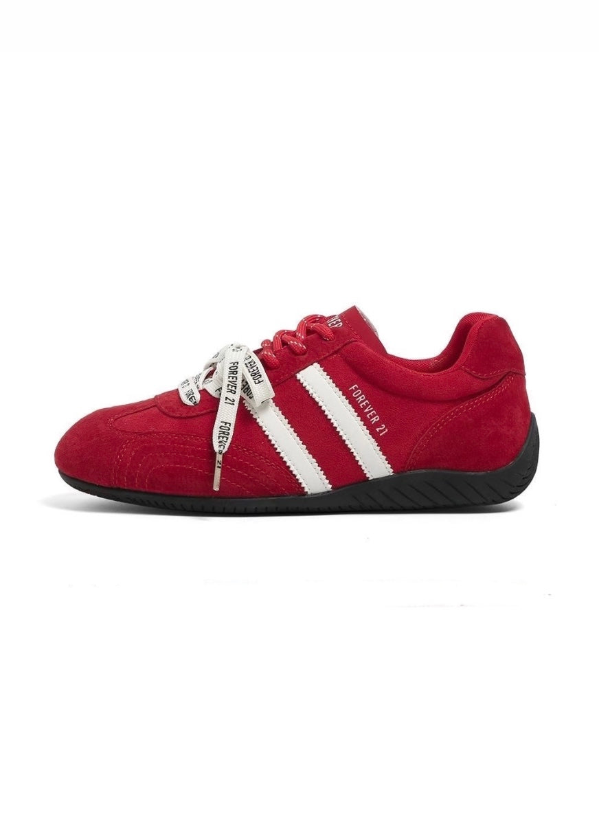 Faux Suede Low-Top Sneakers
