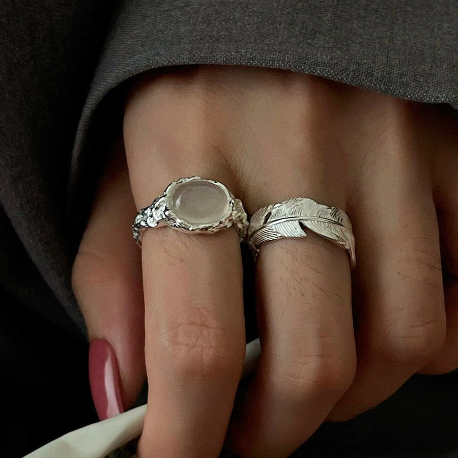 Naples Night Silver Cats Eye Ring