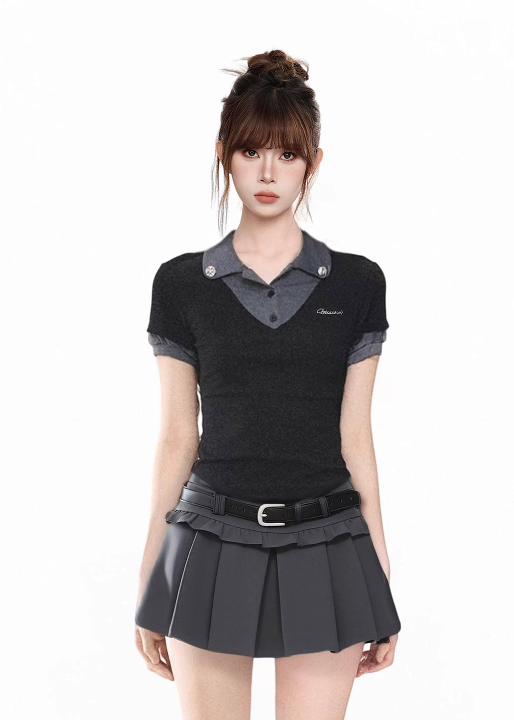 Noir Layer Polo トップス