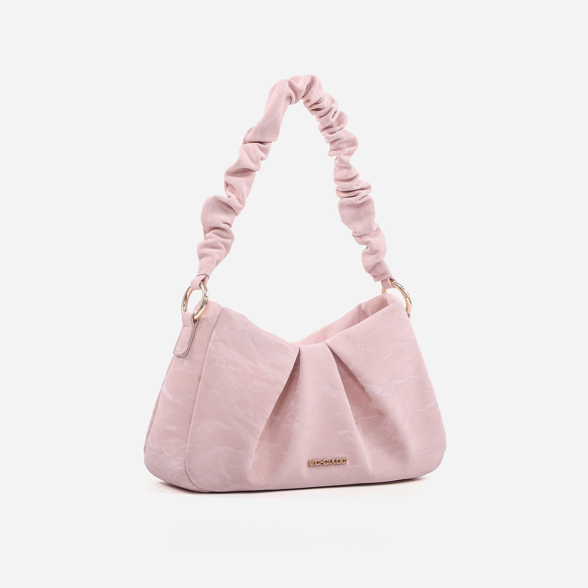 Milky pinkクラウドラッシュドバッグ