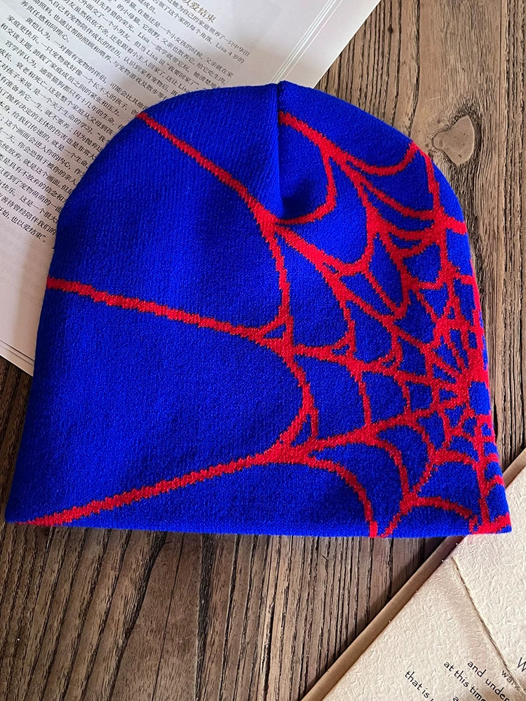 Spider Web Knit Wool Beanie