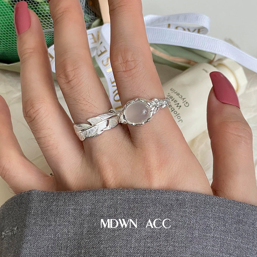 Naples Night Silver Cats Eye Ring