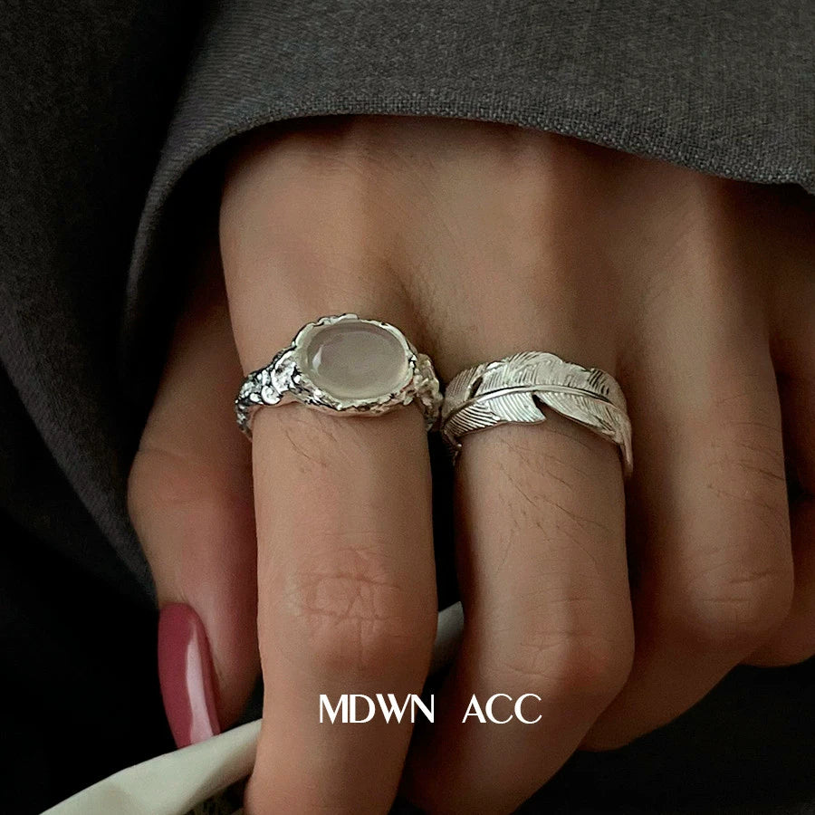 Naples Night Silver Cats Eye Ring