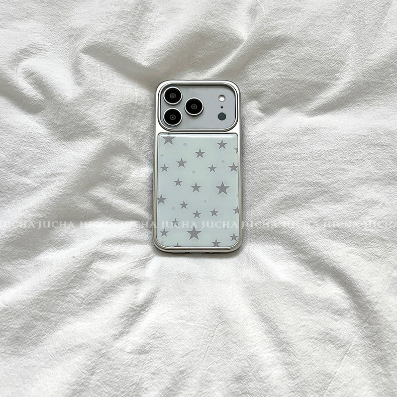 Cream Gray Star iPhone Case