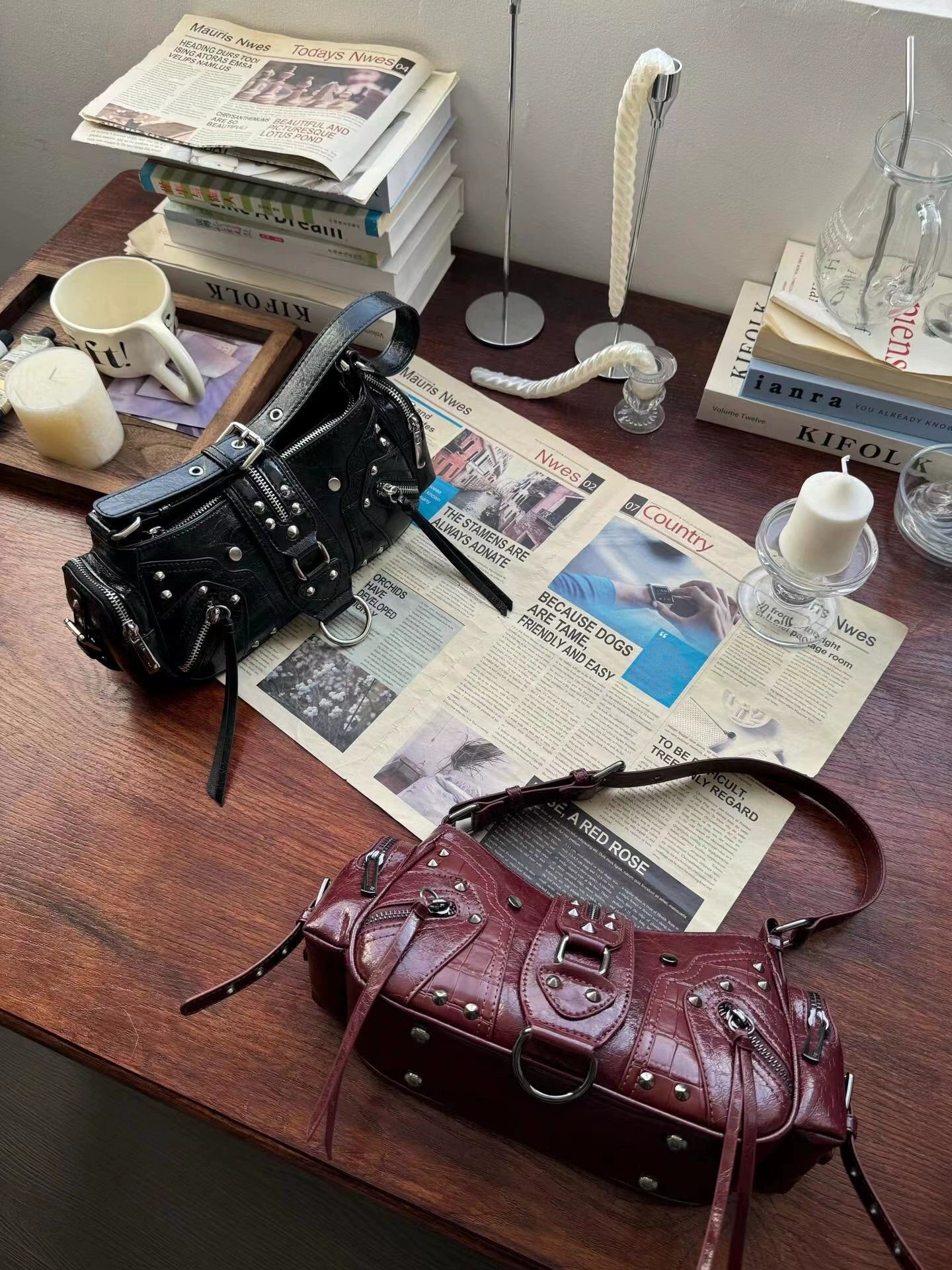 Y2K Biker Armpit Bag