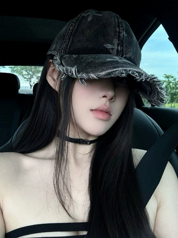 OuiPack Vintage Distressed Washed Baseball Cap