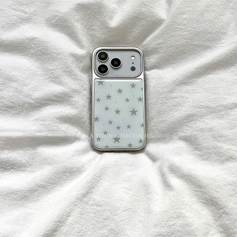 Cream Gray Star iPhone Case
