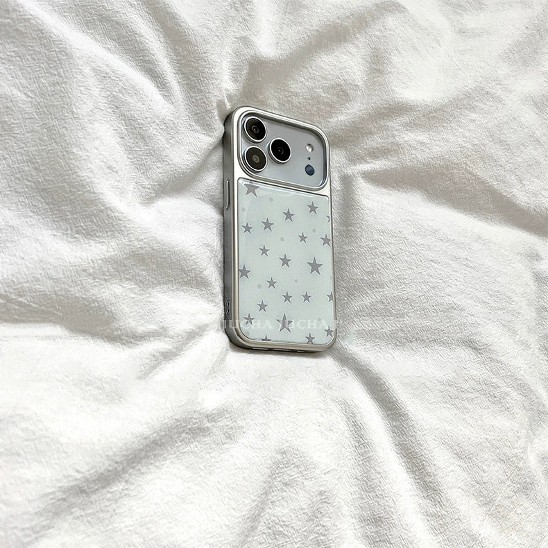 Cream Gray Star iPhone Case