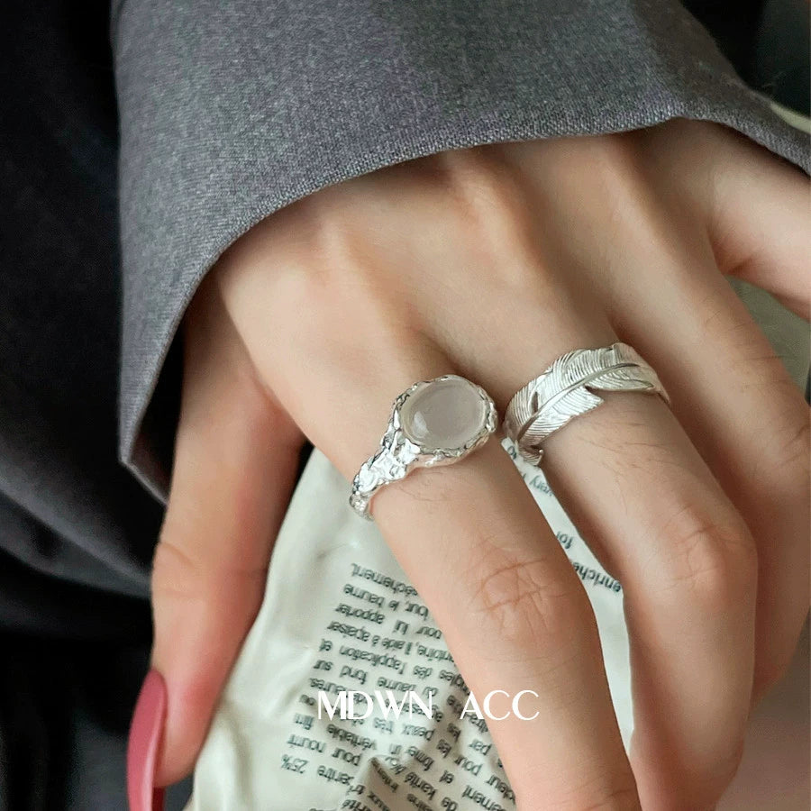 Naples Night Silver Cats Eye Ring