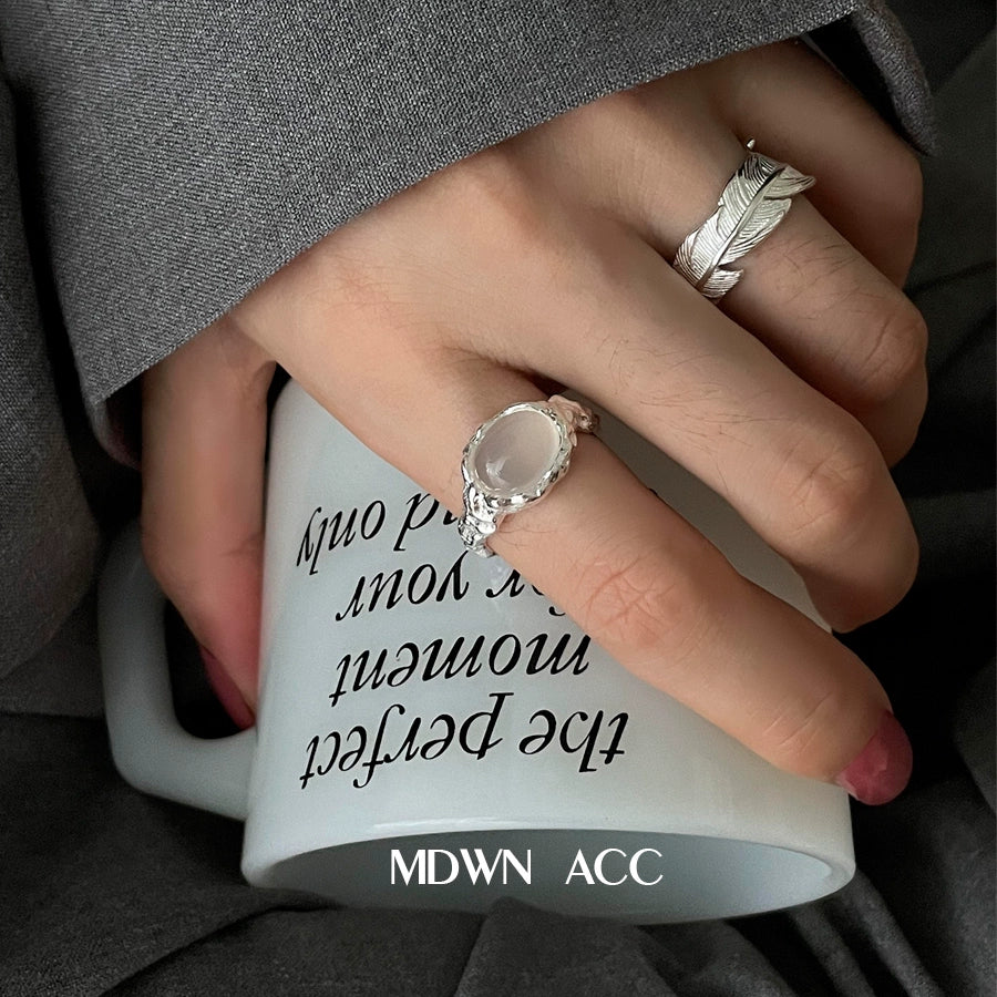 Naples Night Silver Cats Eye Ring