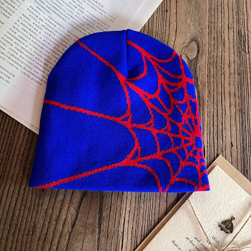 Spider Web Knit Wool Beanie