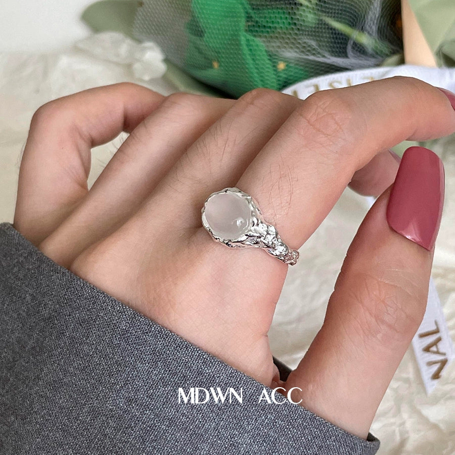 Naples Night Silver Cats Eye Ring